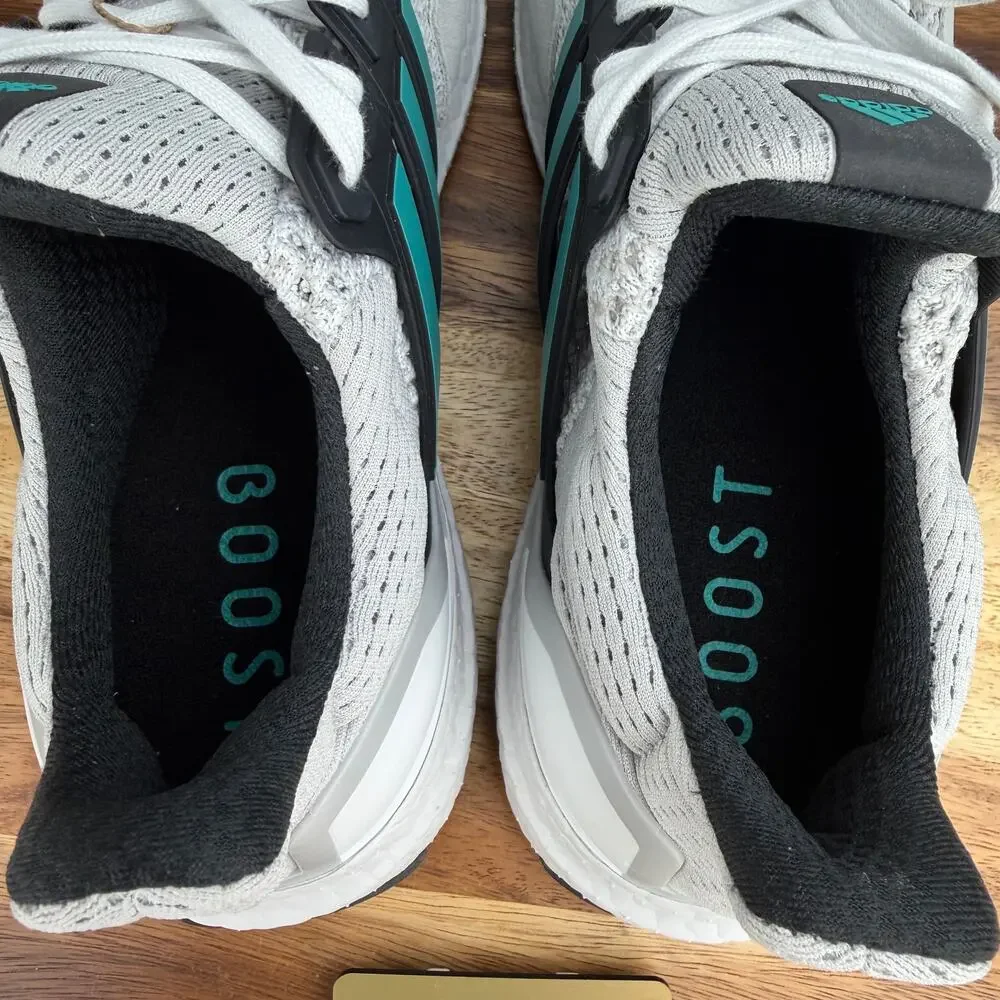 Adidas UltraBoost 1.0 White Pure Teal Running Shoes JQ0823 Men's Size 9 NWT